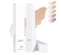 Fondotinta coreano che cambia colore in stick con pennello, base for trucco e correttore a copertura totale, fondotinta primer a lunga durata for tutti i tipi di pelle(Light)