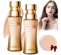 Fondotinta Correttore Idratante, Fondotinta Liquido Cover Cream Flawless Full Coverage, Fondotinta Idratante A Lunga Tenuta E Waterproof Per Tutti I Tipi Di Pelle (Naturale+Avorio)