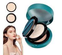 Fondotinta doppio strato ringiovanente al ginseng rosso, fondotinta doppio strato 2 in 1, crema CC Air Cushion, crema BB, crema correttore per il trucco del viso (#02 Bianco avorio)