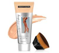 Fondotinta Gambe Waterproof 100ml, Fondotinta Corpo Waterproof, Crema Colorata Gambe Include Pennello Fondotinta, Crema Coprente Capillari Gambe, Correttore a Lunga Tenuta, Colore Naturale