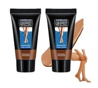 Fondotinta Gambe Waterproof 2pcs Crema Colorata Gambe Lozione per il Trucco Delle Gambe e Corpo Leg Makeup Concealer Copertura del Tatuaggio e delle Cicatrici (3 BRONZE GLOW)