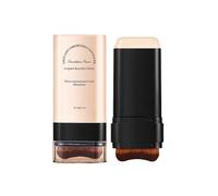 Fondotinta in Stick Coreano 2-in-1 con Pennello Fondotinta - Correctore e Contorno, Copertura Completa, Finitura Opaca Impermeabile per Pelle Mista e Matura (#4, 68g)