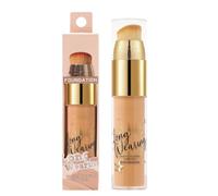 Fondotinta liquida per trucco - Non impermeabile per coprire gli ombretti 12 g, con applicatore e pennello, fondotinta a doppia faccia anti-sbavatura, per donne, ragazze, amici che ho