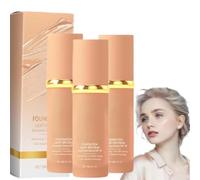 Fondotinta liquido 4 in 1, correttore idratante medio a copertura totale, fondotinta liquido 4 in 1, primer correttore del colore per donna, impermeabile a lunga durata (3 pezzi)
