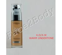 Fondotinta liquido L'Oréal Paris True Match con acido ialuronico 30 ml 4, D/4, W