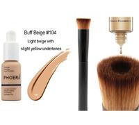 Fondotinta Liquido Phoera Matte Flawless Full Coverage Con Pennello
