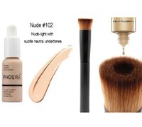 Fondotinta Liquido Phoera Matte Flawless Full Coverage Con Pennello
