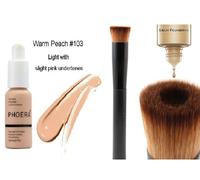 Fondotinta Liquido Phoera Matte Flawless Full Coverage Con Pennello