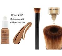 Fondotinta Liquido Phoera Matte Flawless Full Coverage Con Pennello
