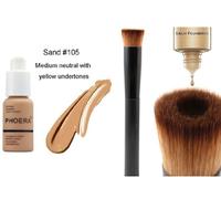 Fondotinta Liquido Phoera Matte Flawless Full Coverage Con Pennello