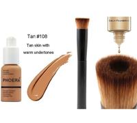 Fondotinta Liquido Phoera Matte Flawless Full Coverage Con Pennello