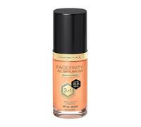 Fondotinta Max Factor Facefinity All Day Flawless - Correttore, Fondotinta liquido e primer viso 3-in-1, Formula vegan, Copertura modulabile, Tenuta fino a 30 ore, SPF20 - C85 Caramel, 30 ml