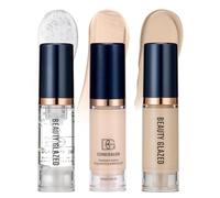 Fondotinta per il trucco, 3 combinazioni di primer+concealer+fondotinta liquido, fondotinta di lunga durata a copertura media e completa, fondotinta antiolio opaco e morbido