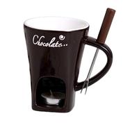 Fondue Mug - Chocolate Fondue Mug | Ceramic Butter Warmer Set, Sweet Cups | Ceramic Fondues Coffee Warm Mugs, Small Butter Warmer for Cooks Kids Adults Family Date Night Party Birthday Dinner Dessert