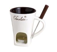 Fondue Mug - Chocolate Fondue Mug | Ceramic Butter Warmer Set, Sweet Cups | Ceramic Fondues Coffee Warm Mugs, Small Butter Warmer for Cooks Kids Adults Family Date Night Party Birthday Dinner Dessert
