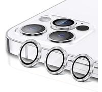 fonefunshop Compatibile con iPhone 13/13 Mini set di 2 protezioni per obiettivo in vetro argento