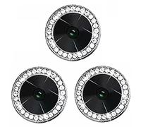 fonefunshop Compatibile con iPhone 14 Pro/14 Pro Max - Set di 3 protezioni per lenti in vetro argentato