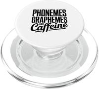 Fonemi, grafemi e caffeina, insegnante di lettura, amante del caffè PopSockets PopGrip per MagSafe