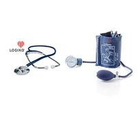 FONENDOSCOPIO STETOSCOPIO testa piatta in ALLUMINIO+SFIGMOMANOMETRO AD ANEROIDE