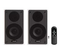 FONESTAR - Altoparlanti attivi 2.0 Class 220B bianchi 2 x RMS/45 W 60-20000 Hz ingressi 2 x linea AUX / 2 x RCA ricevitore BT 5.0 telecomando a distanza
