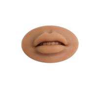 FonFou 1/2/5 Pezzi Microblading Riutilizzabile in Silicone Pratica Pelle for Labbra Blocco Solido Europeo for Formazione for Principianti Strumento di Trucco Permanente(Brown 5pcs)
