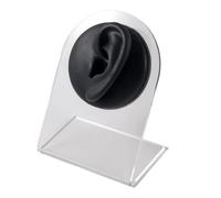 FonFou 1PC Modello di Orecchio in Silicone Pratica del Tatuaggio Parte Corpo Display Viso Labbra Denti Lingua Piercing Gioielli con Supporto in Acrilico