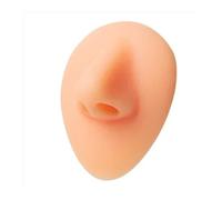 FonFou 1pc Silicone Orecchio Naso Bocca Lingua Modello Pratica del Tatuaggio Strumenti for Piercing Orecchino Stud Accessori for Esposizione di Gioielli for Il Corpo(Nose)