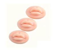 FonFou 2/3/5 Pezzi 3D Cuscinetti for Pratica sulla Pelle delle Labbra in Silicone Riutilizzabili Microblading for Principianti PMU E Formazione sul Trucco Permanente(3Pcs)