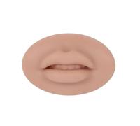 FonFou Labbra for Pratica del Tatuaggio Modello A Bocca Aperta Modulo Realistico in Silicone Facciale 3D Pelle Finta Formazione Cosmetica for Trucco Permanente(Yellow Skin)