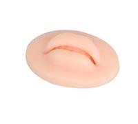 FonFou Labbra for Pratica del Tatuaggio Modello A Bocca Aperta Modulo Realistico in Silicone Facciale 3D Pelle Finta Formazione Cosmetica for Trucco Permanente(White Skin)