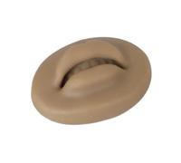 FonFou Labbra for Pratica del Tatuaggio Modello A Bocca Aperta Modulo Realistico in Silicone Facciale 3D Pelle Finta Formazione Cosmetica for Trucco Permanente(Coffee Skin)