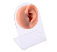 FonFou Modello di Orecchio in Silicone da Utilizzare for La Pratica Puntura del Tatuaggio, Visualizzazione Strumenti for Gioielli, Simulazione Piercing for Il Corpo, Venduto con Supporto in Acrilico