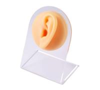 FonFou Modello di Orecchio in Silicone da Utilizzare for La Pratica Puntura del Tatuaggio, Visualizzazione Strumenti for Gioielli, Simulazione Piercing for Il Corpo, Venduto con Supporto in Acrilico