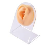 FonFou Modello di Orecchio in Silicone da Utilizzare for La Pratica Puntura del Tatuaggio, Visualizzazione Strumenti for Gioielli, Simulazione Piercing for Il Corpo, Venduto con Supporto in Acrilico