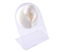 FonFou Modello di Orecchio in Silicone da Utilizzare for La Pratica Puntura del Tatuaggio, Visualizzazione Strumenti for Gioielli, Simulazione Piercing for Il Corpo, Venduto con Supporto in Acrilico