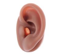 FonFou Morbido Modello di Orecchio in Silicone for Pratica del Tatuaggio, Display for Gioielli for Il Corpo, Strumenti for Piercing, Strumento for Orecchini, Kit Supporto in Acrilico(Right Coffee)
