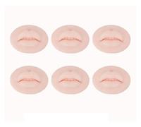 FonFou Pratica for Labbra Dimensionali 5D Pelle Microblading Trucco Permanente Pellicola Morbida Silicone PMU Stampo for Strumento for Forniture for Tatuaggi for Principianti(Light skin-6pcs)