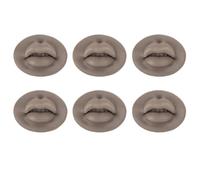 FonFou Pratica for Labbra Dimensionali 5D Pelle Microblading Trucco Permanente Pellicola Morbida Silicone PMU Stampo for Strumento for Forniture for Tatuaggi for Principianti(Dark skin-6pcs)