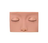 FonFou Testa di Addestramento del Manichino con Kit Estensione delle Ciglia for Pratica Palpebre Rimovibili Fornitore Modelli Trucco for Il Viso Bambole Cosmetiche in Silicone(Yellow 1 Piece)