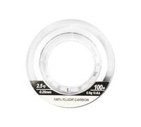 FONGKNOX 100 m, 100% fluorocarbon Fishing Line Premium Quality Leader Line Low Resilience Strong Tension Smooth High Sensitive Anti Knotting Anti-Curl Freshwater Saltwater Fishing Size 2.5