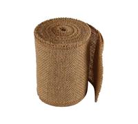 FONGKNOX Nastro di tela da imballaggio 10 cm 5 m di tela runner da tavola fai da te fatto a mano, rotolo di iuta vintage shabby chic per matrimoni, feste, nastro decorativo in iuta