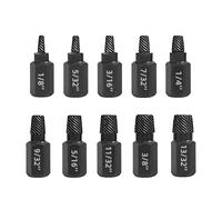Fongmore 10pcs 3.2-10.3mm danneggiato bullone Remover Kit Heavy Duty vite Remover trapano Kit esagonale asta rotonda bullone strumento di rimozione (nero)