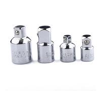 Fongmore Kit convertitore riduttore adattatore jack a cricchetto quadrato da 4 pezzi 1/2 a 3/8 adattatore per presa da 3/8 a 1/2 adattatore da 3/8 a 1/4 (colore argento)