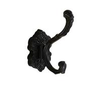 FonHNDG Appendiabiti da parete Ganci appendiabiti in lega di alluminio 1/2 pezzi Gancio da parete in metallo oro/bronzo/ottone/rame/nero/bianco 4,72 * 3,74 pollici(Black-1pcs)