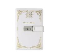 FonHNDG Diario con chiusura a chiave Quaderno A5 200 pagine Libro codice vintage con lucchetto Diario spesso Cancelleria Studenti Ufficio Forniture scolastiche(PURPLE)