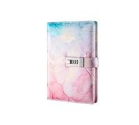 FonHNDG Diario con chiusura a chiave Quaderno Diario Con Lucchetto Password A5 Blocco Note Creativo A Righe Semplici For Studenti Di Cancelleria(Pink)