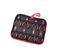 FonHNDG Set di pinze per gioielli Set di 8 mini pinze con borsa portautensili, set for gioielli, a becchi lunghi, tronchesi, ganasce in nylon, precisione da 4,5 pollici(Type 2)