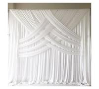 FonHNDG Sfondo per Letto Nuziale Tende da Sfondo for Matrimoni a Croce, Pannelli Decorativi for Feste di Compleanno, Possono Essere Realizzati in Molti Modi(White,H5xW5M)