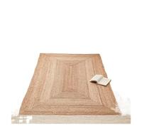 FonHNDG Zerbino intrecciato Tappeto for soggiorno, zerbino d'ingresso in juta intrecciato a mano, resistente all'usura, tappeti for camera da letto bifacciali(Brown2,140x200cm)