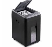 Fonirvanic Distruggi Documenti Ufficio 400 Fogli Auto-Feed P-5 Microtaglio | Non-Stop Trita Documenti Professionale con Fessura 8 Fogli Manuale Carte e Graffette Cestino 50L Sotto 56 dB per Casa